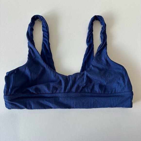 Vitamin A Blue Sienna Tank EcoRib (Ribbed) Bathing Suit Bikini Top - Picture 1 of 3